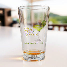 Margs & Matrimony Groene Margarita Bruiloftsfeest Glas