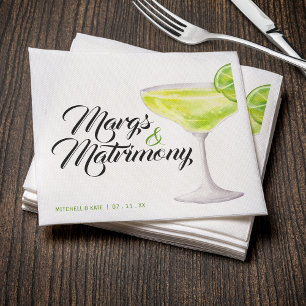 Margs & Matrimony Groene Margarita Vrijgezellenfee Servet