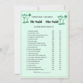 Margs & Matrimony Hij zei ze spel Kaart (Voorkant)