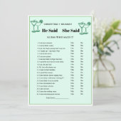 Margs & Matrimony Hij zei ze spel Kaart (Staand voorkant)