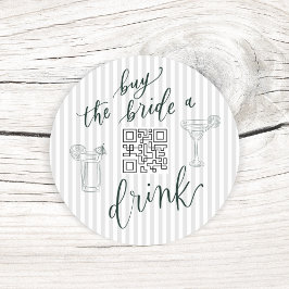 MARGS & MATRIMONY KOPEN THE BRIDE EEN DRINK BACH P RONDE STICKER