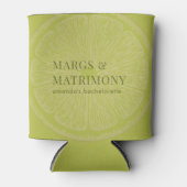 Margs & Matrimony Lime Groen Afscheid Van De Meisj Blikjeskoeler (Voorkant)