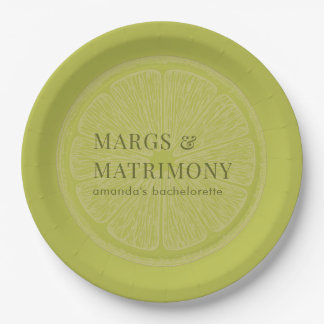 Margs & Matrimony Lime Groen Afscheid van de Meisj Papieren Bordje