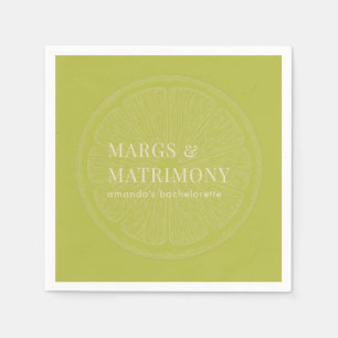 Margs & Matrimony Lime Groen Afscheid Van De Vrijh Servet
