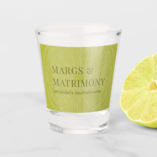 Margs & Matrimony Lime Groen Afscheid Van De Vrijh Shot Glas