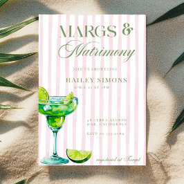Margs & Matrimony Lime Margarita Bridal Shower Kaart