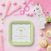"Margs & Matrimony" Lime Margarita Bridal Shower Papieren Bordje (Feest)