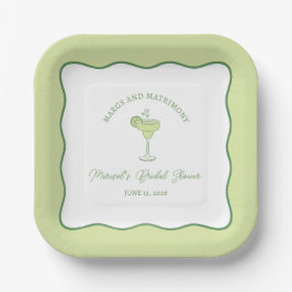 "Margs & Matrimony" Lime Margarita Bridal Shower Papieren Bordje