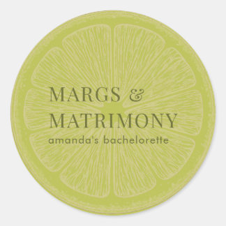 Margs & Matrimony Lime Trouwfeest Favoriet Ronde Sticker