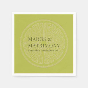 Margs & Matrimony Limegroene Meidenavondfeest Na Servet