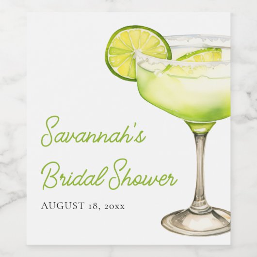 Margs & Matrimony Limoen Cocktail Vrijgezellenfees Wijn Etiket (Enkel label)