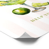 Margs & Matrimony Margarita Bar Sign Poster (Hoek)