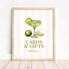 Margs & Matrimony Margarita Bridal Shower Sign Poster
