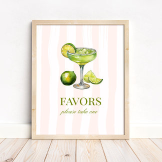 Margs & Matrimony Margarita Bridal Shower Sign Poster