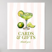 Margs & Matrimony Margarita Bruiloftsborrel Bord Poster (Voorkant)