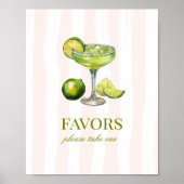 Margs & Matrimony Margarita Bruiloftsborrel Bord Poster (Voorkant)