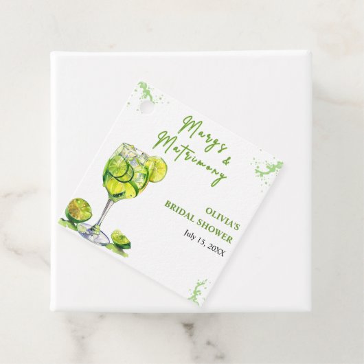 Margs & Matrimony Margarita Cocktail Bruiloftsfees Bedankjes Labels (In situ)