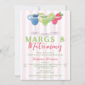 Margs & Matrimony Margarita QR Code Bruiloftsfeest Kaart (Voorkant)