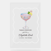 Margs & Matrimony Palm Springs Bach Welkom Acryl Bord (Voorkant)