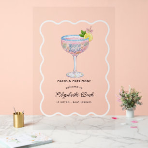 Margs & Matrimony Palm Springs Bach Welkom Acryl Bord