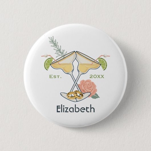 Margs & Matrimony Persoonlijk Afscheid van de Meis Ronde Button 5,7 Cm (Voorkant)