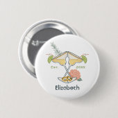Margs & Matrimony Persoonlijk Afscheid van de Meis Ronde Button 5,7 Cm (Voorkant /achterkant)