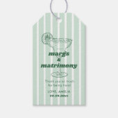 Margs & Matrimony Retro Bachelorette Vrijgezellenf Cadeaulabel (Voorkant)