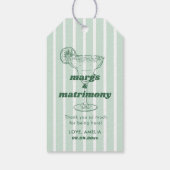 Margs & Matrimony Retro Bachelorette Vrijgezellenf Cadeaulabel (Achterkant)