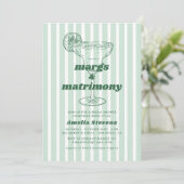 Margs & Matrimony Retro Bachelorette Vrijgezellenf Kaart (Staand voorkant)