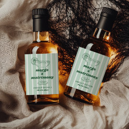 Margs & Matrimony Retro Bachelorette Vrijgezellenf Likeurfles Etiket