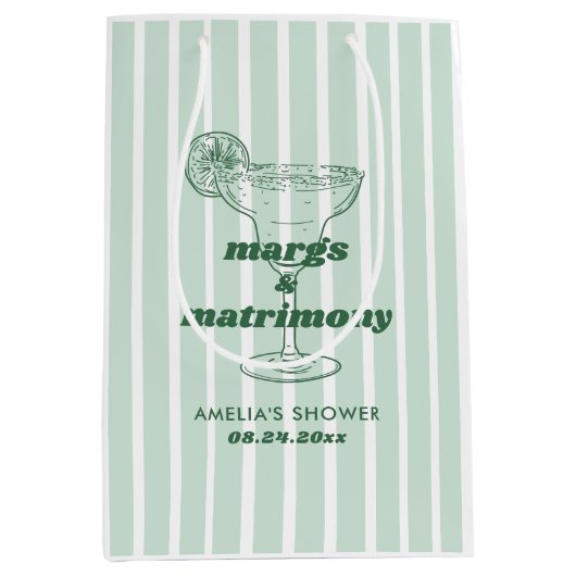 Margs & Matrimony Retro Bachelorette Vrijgezellenf Medium Cadeauzakje (Voorkant)