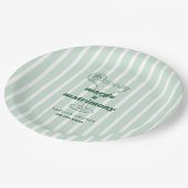 Margs & Matrimony Retro Bachelorette Vrijgezellenf Papieren Bordje (Gekanteld)