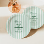 Margs & Matrimony Retro Bachelorette Vrijgezellenf Papieren Bordje<br><div class="desc">Dit leuke ontwerp is voorzien van margarita's en een kleurrijk thema.</div>