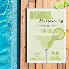 Margs & Matrimony Retro Cocktail Bachelorette Kaart