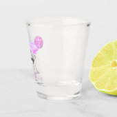 Margs & Matrimony Roze Margarita Bruiloft Shot Glas (Rechts)
