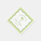"Margs & Matrimony" Simple Lime Margarita Wedding Servet (Hoek)