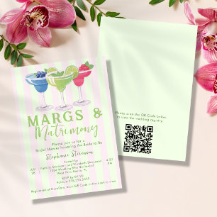 Margs & Matrimony Strepen QR Code Bruidsfeest Kaart