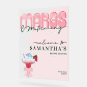 Margs Matrimony Tequila Bach Bruidsfeest Verwelkom Acryl Bord (Hoek)