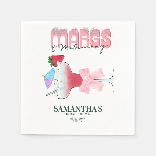 Margs Matrimony Tequila Bach Bruidsmeisjesfeest Ve Servet (Voorkant)