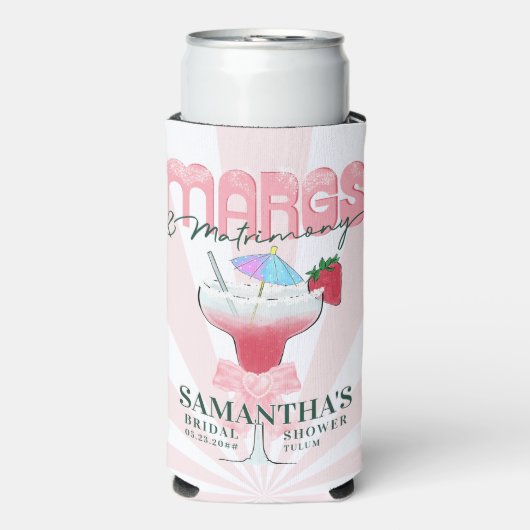 Margs Matrimony Tequila Bruidsfeest Afscheid Als M Seltzer Blikjeskoeler (Seltzer Voorkant)