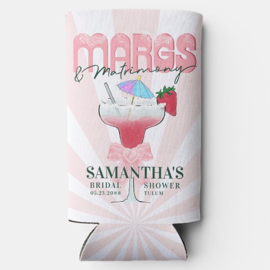 Margs Matrimony Tequila Bruidsfeest Afscheid Als M Seltzer Blikjeskoeler (Achterkant)