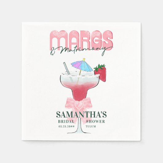 Margs Matrimony Tequila Bruidsfeest Afscheid Van D Servet (Voorkant)