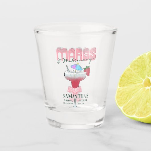 Margs Matrimony Tequila Bruidsfeest Afscheid van d Shot Glas (Voorkant)
