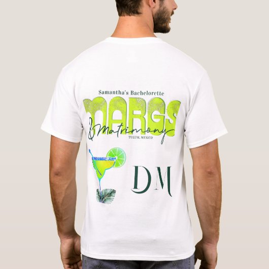 Margs Matrimony Tequila Bruidsfeest Afscheid Van D T-shirt (Achterkant)