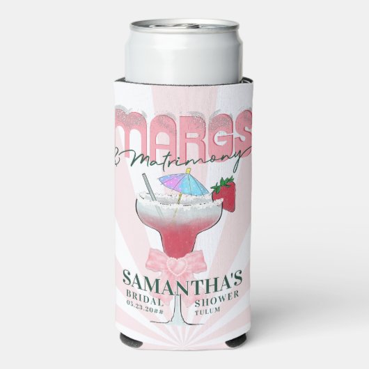 Margs Matrimony Tequila Bruidsfeest Afscheid Van H Seltzer Blikjeskoeler (Seltzer Achterkant)