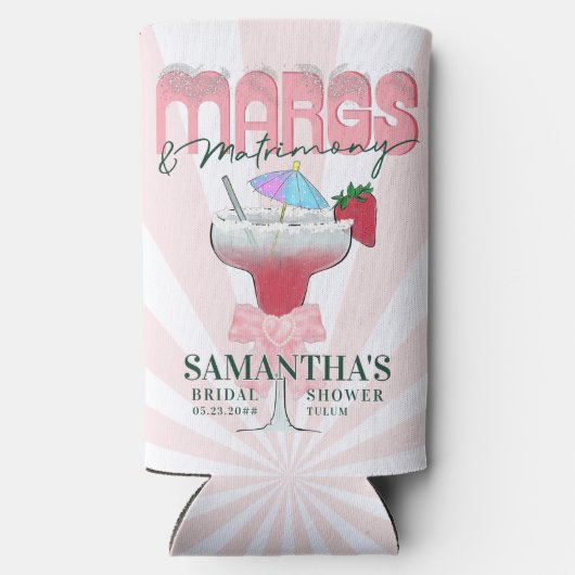 Margs Matrimony Tequila Bruidsfeest Afscheid Van H Seltzer Blikjeskoeler (Achterkant)