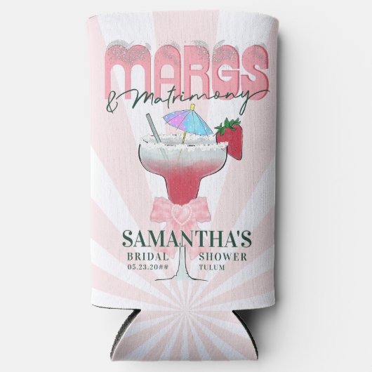 Margs Matrimony Tequila Bruidsfeest Afscheid Van H Seltzer Blikjeskoeler (Voorkant)