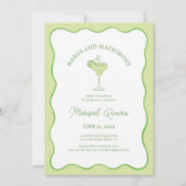 "Margs & Matrimony" Tequila Lime Bruiloftsfeest Kaart (Voorkant)