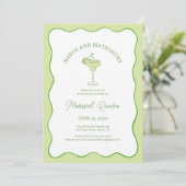 "Margs & Matrimony" Tequila Lime Bruiloftsfeest Kaart (Staand voorkant)