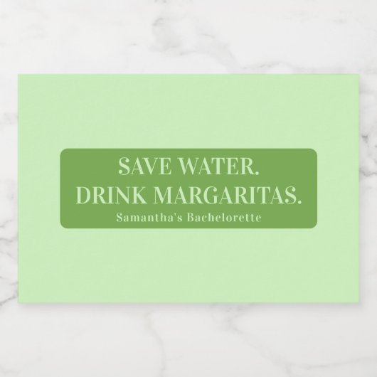 Margs Matrimony Tequila Vrijgezellenfeest Bachelor Sparkling Wijnetiket (Enkel label)